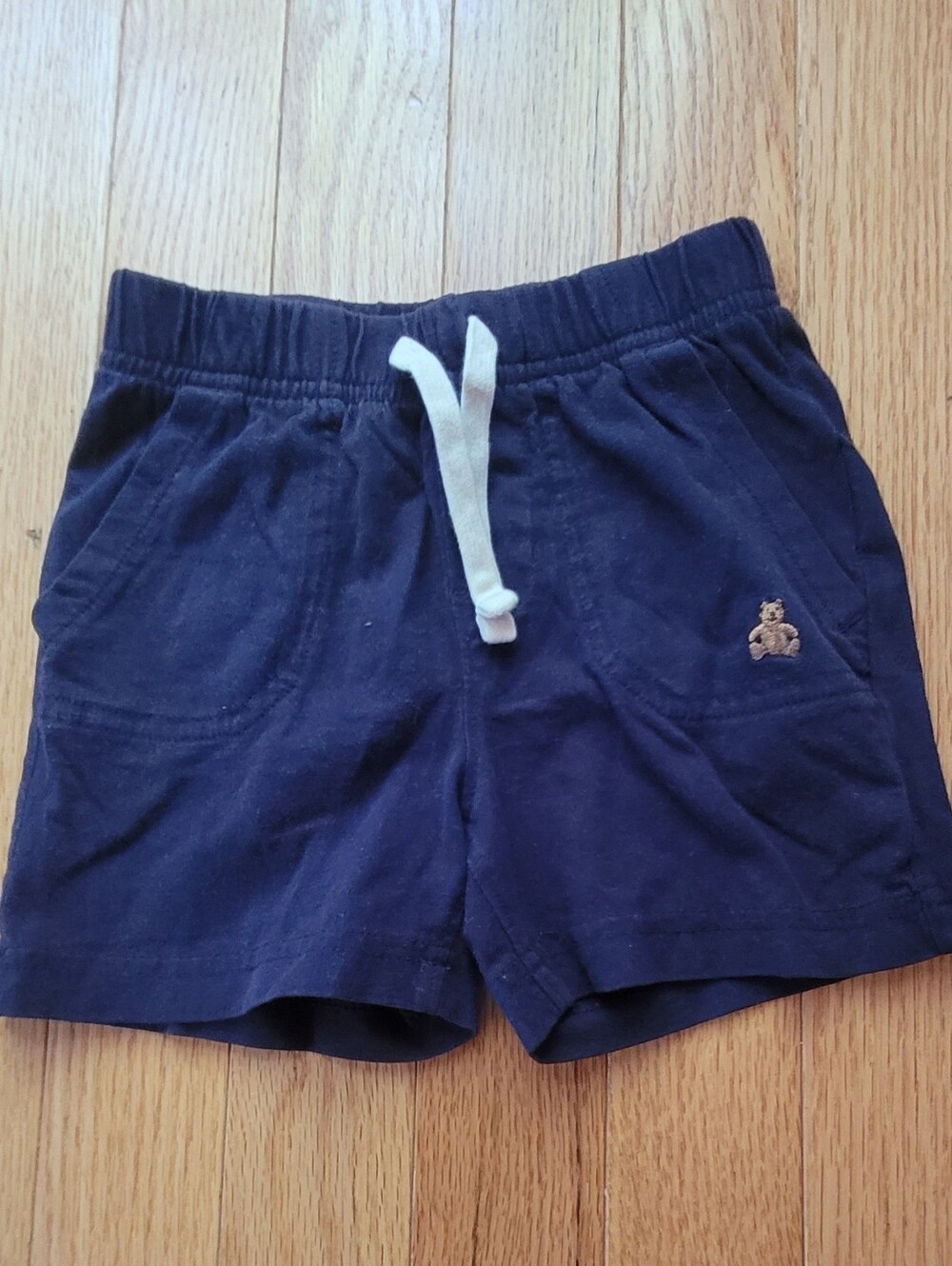 GAP Navy Organic Cotton Drawstring Shorts with White Tie- 18-24mo